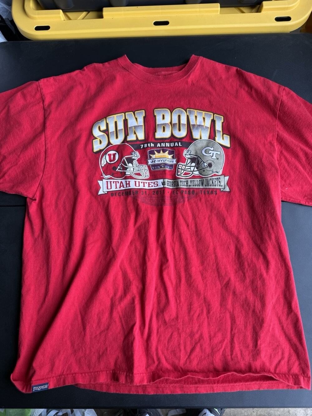 2011 Sunbowl University Of Utah Football Georgia Tech El Paso Texas Size Large